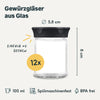 Gewürzgläser mit Schraubverschluss 12er Set