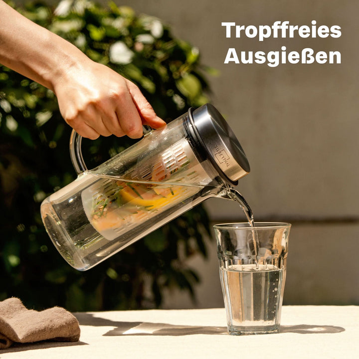 2x Glaskaraffen 1 Liter Set