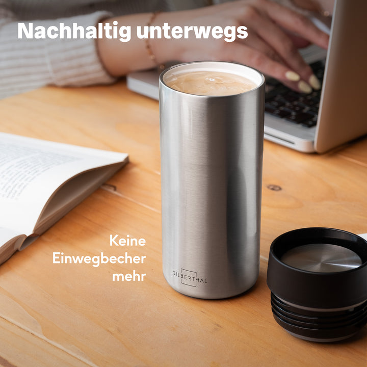 Thermobecher Silber