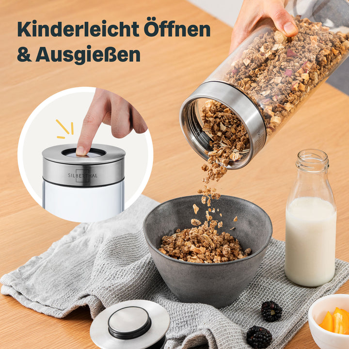 Teekanne mit Wasserkessel & Vorratsglas Set
