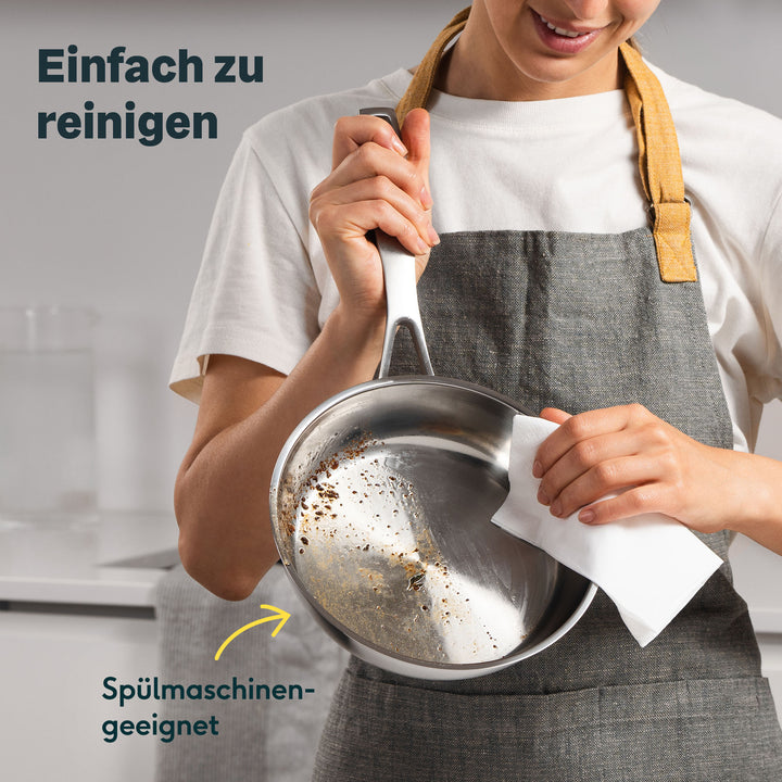 Edelstahlpfanne 20 cm Unbeschichtet