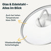 2x Glasdeckel  Set (20+28 cm)