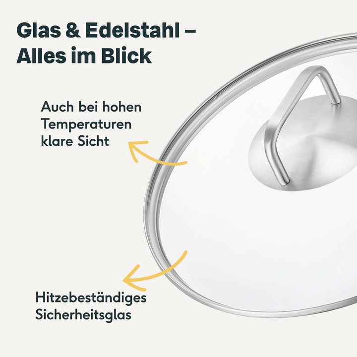 2x Glasdeckel  Set (20+28 cm)