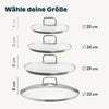 4x Glasdeckel Set (20, 24, 28 & 32 cm)