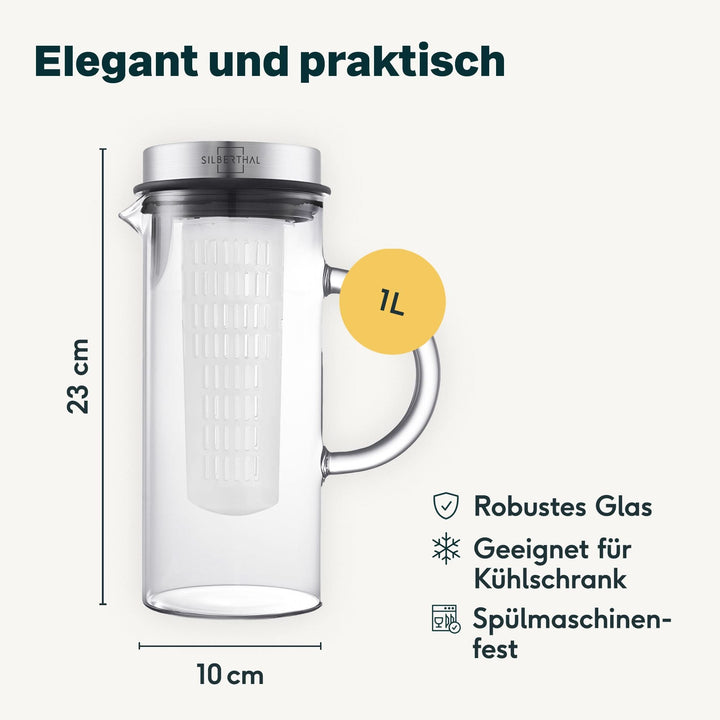 Glaskaraffe 1 Liter