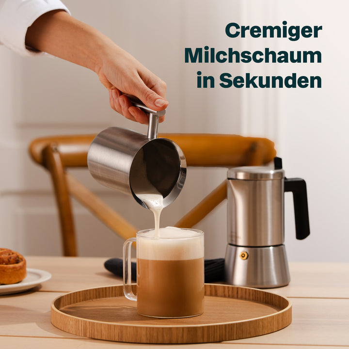 Espressokocher mit Milchaufschäumer