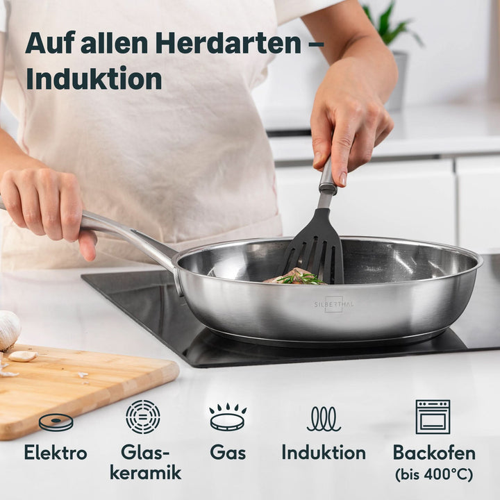 3er-Pfannenset Unbeschichtet