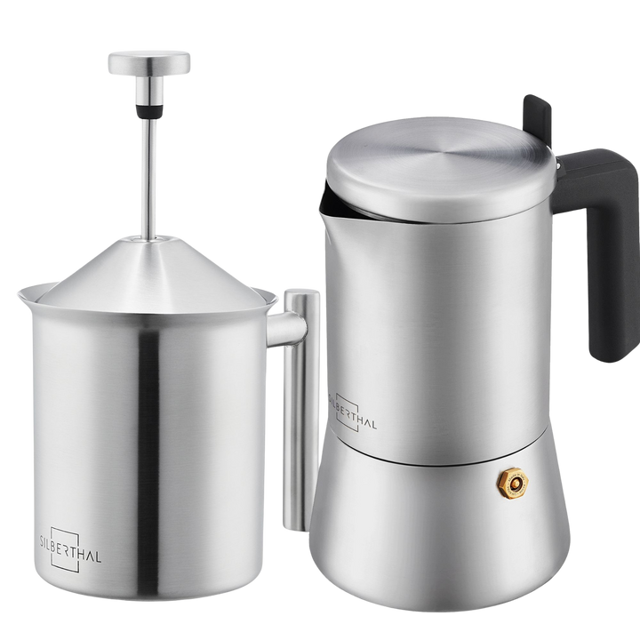 Espressokocher mit Milchaufschäumer