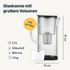 Wasserfilterkanne mit 6 Kartuschen