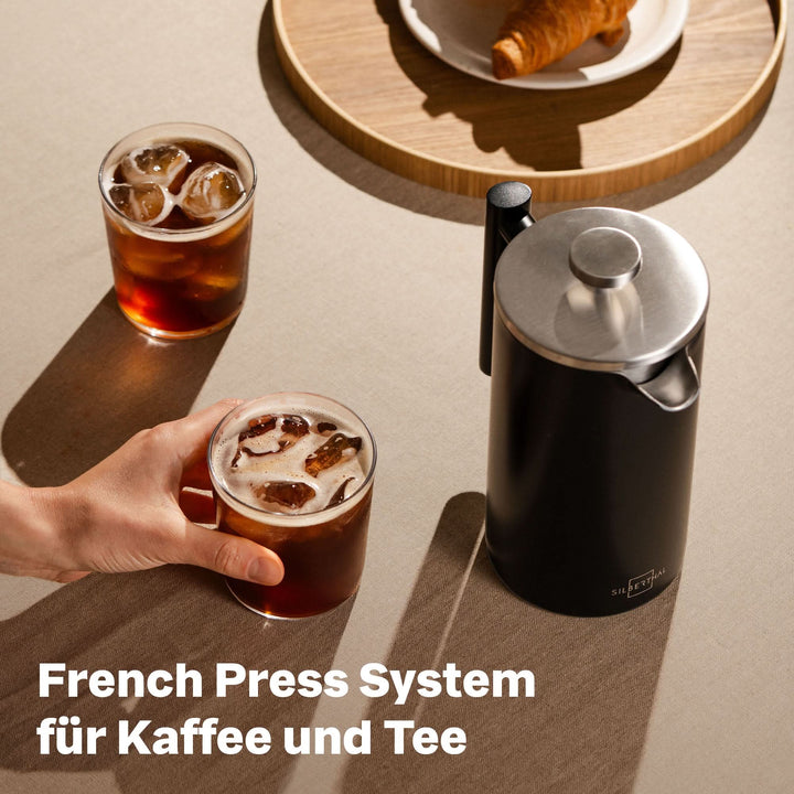 French Press mit Kaffeemühle