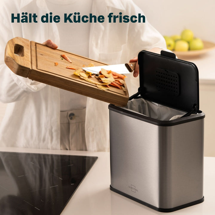 6x  Aktivkohlefilter für Biomülleimer 4 Liter