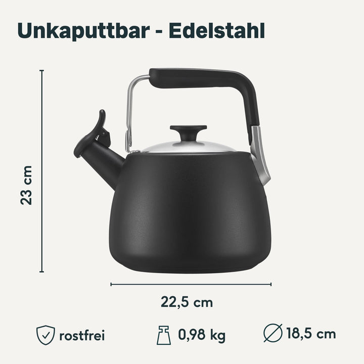 Wasserkessel 1,9 Liter - schwarz