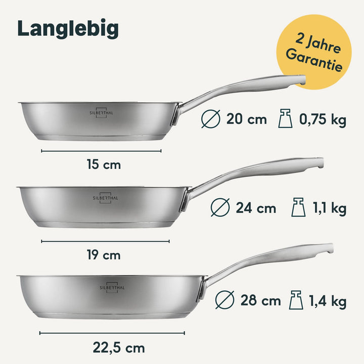 Pfannen 3er- Set Beschichtet