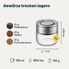 Gewürzgläser 100ml 12er Set