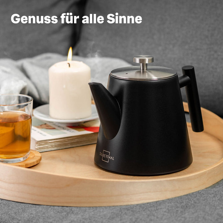 Teekanne Schwarz Matt