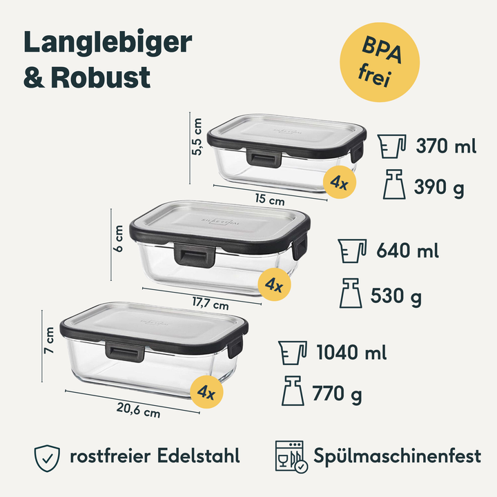 Frischhaltedosen 12er Set